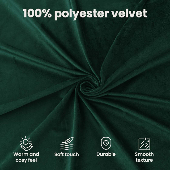 Polstret bænk med ryg Mørkegrøn 110 x 60 x 76 cm Fløjl