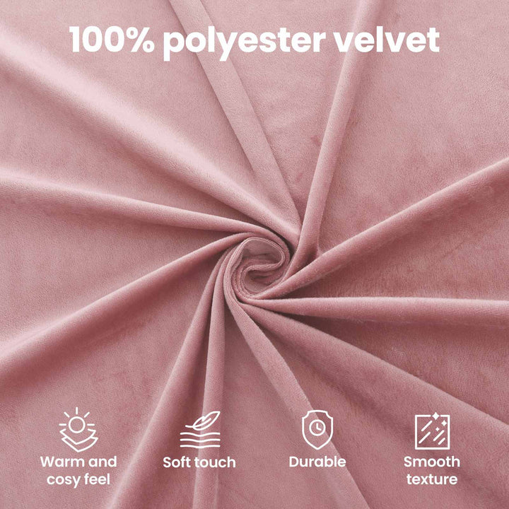 Polstret bænk med ryg Lyserød 110 x 60 x 76 cm Fløjl