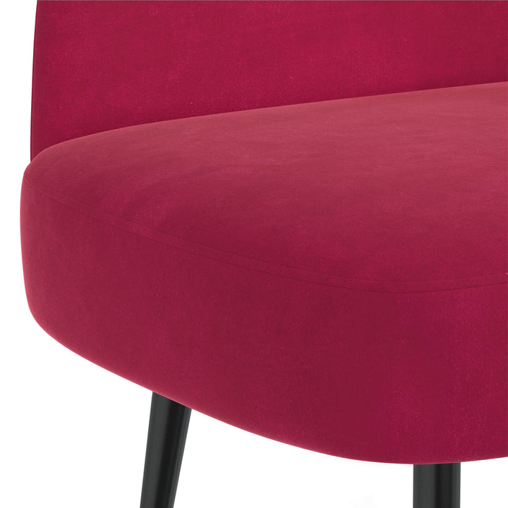 Polstret bænk med ryg Vinrød 110 x 60 x 76 cm Fløjl