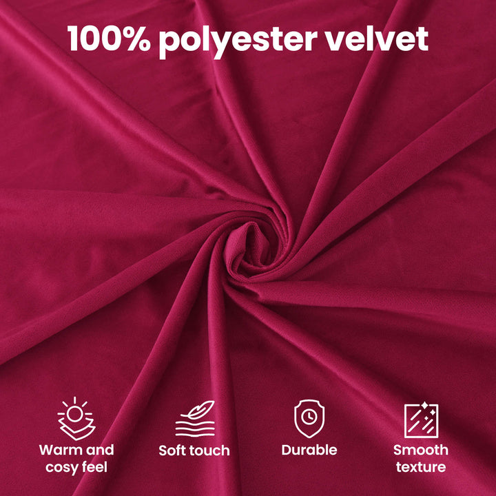 Polstret bænk med ryg Vinrød 110 x 60 x 76 cm Fløjl