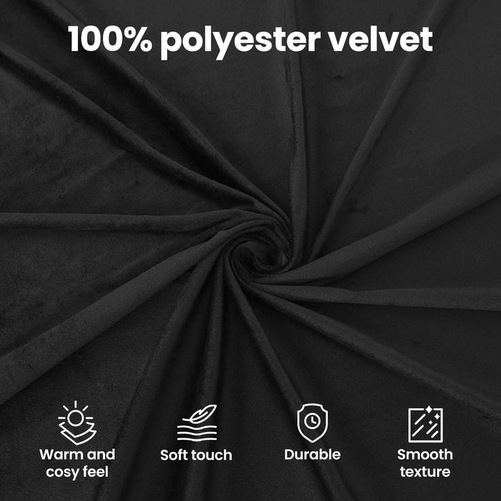 Polstret bænk med ryg Sort 110 x 60 x 76 cm Fløjl