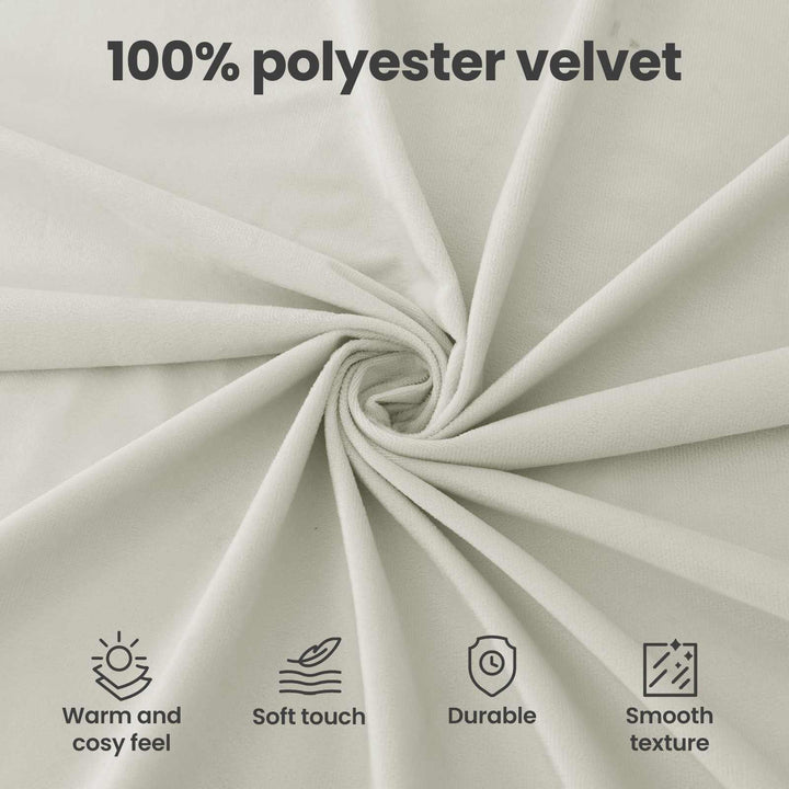 Polstret bænk med ryg Cremefarvet 110 x 60 x 76 cm Fløjl
