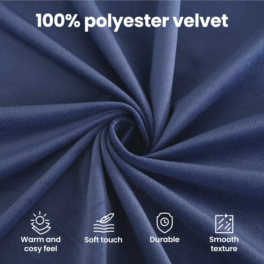 Polstret bænk med ryg Politi blå 110 x 60 x 76 cm Fløjl