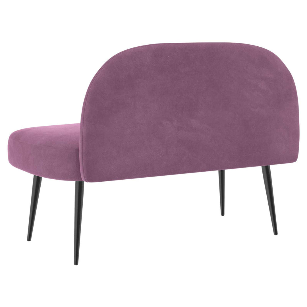Polstret bænk med ryg Lilla 110 x 60 x 76 cm Fløjl