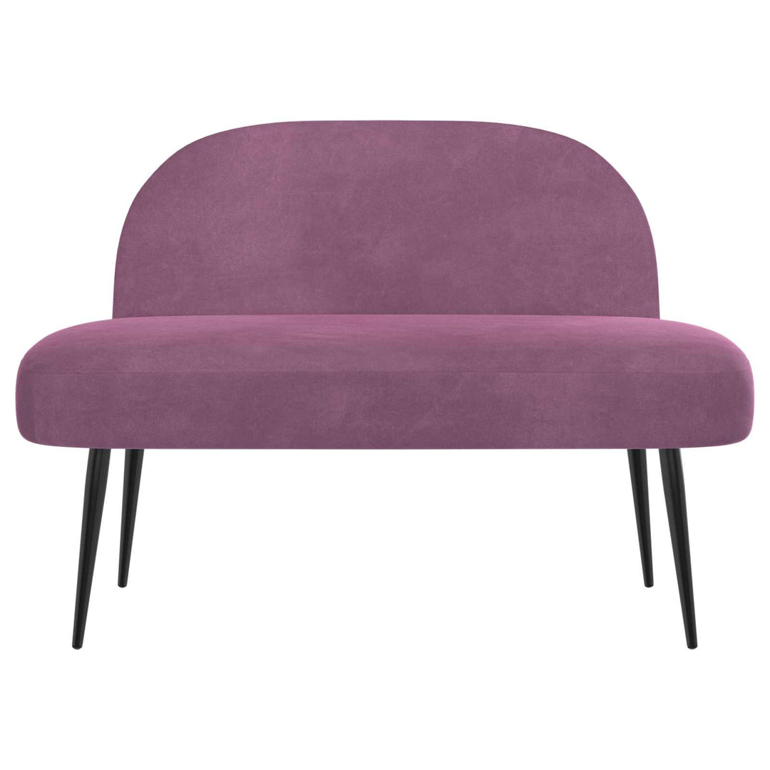 Polstret bænk med ryg Lilla 110 x 60 x 76 cm Fløjl
