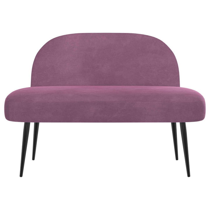 Polstret bænk med ryg Lilla 110 x 60 x 76 cm Fløjl