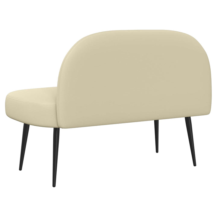 Polstret bænk med ryg Cremefarvet 110 x 60 x 76 cm Kunstlæder