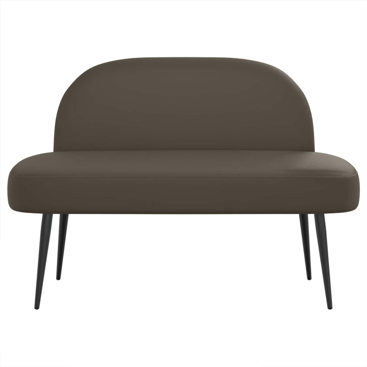Polstret bænk med ryg Grå 110 x 60 x 76 cm Kunstlæder