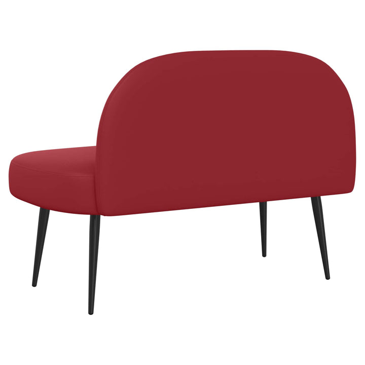 Polstret bænk med ryg Vinrød 110 x 60 x 76 cm Kunstlæder