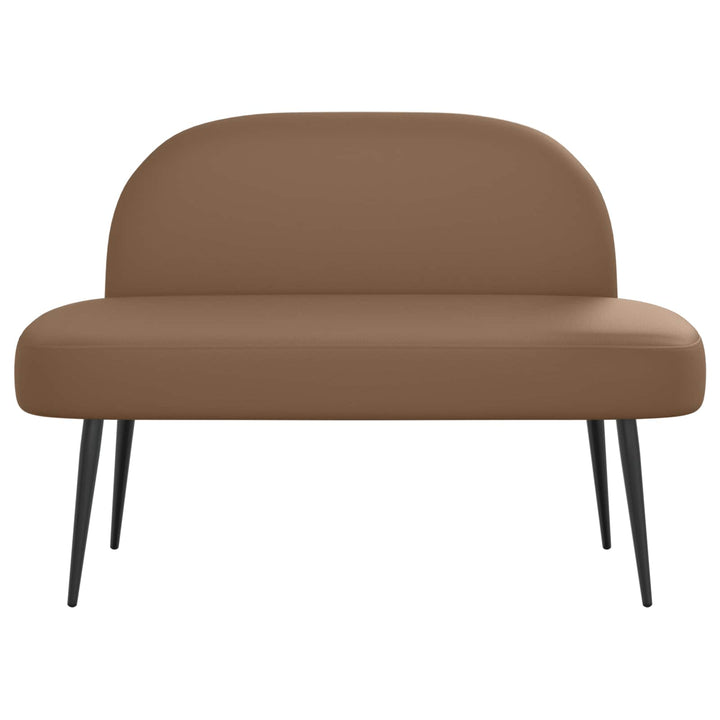 Polstret bænk med ryg Cappuccino 110 x 60 x 76 cm Kunstlæder