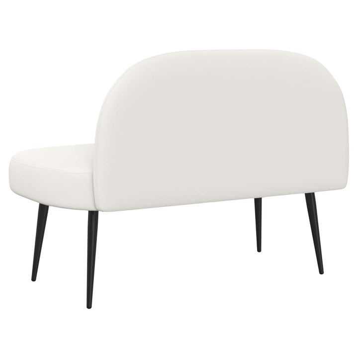 Polstret bænk med ryg Hvid 110 x 60 x 76 cm Kunstlæder