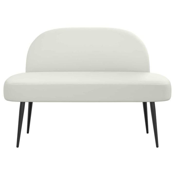 Polstret bænk med ryg Hvid 110 x 60 x 76 cm Kunstlæder