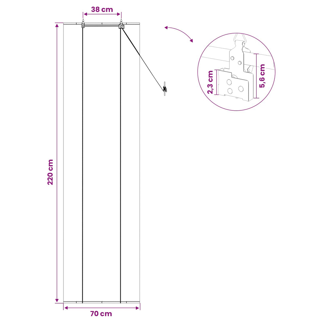 Rullegardin Naturfarvet 70 x 220 cm Bambus