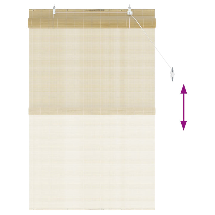 Rullegardin Naturfarvet 90 x 160 cm Bambus