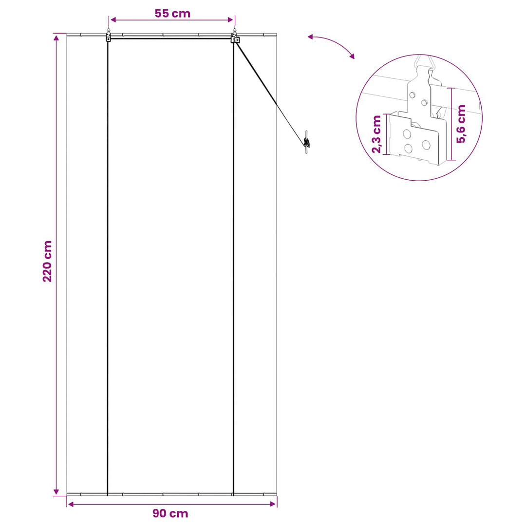 Rullegardin Naturfarvet 90 x 220 cm Bambus