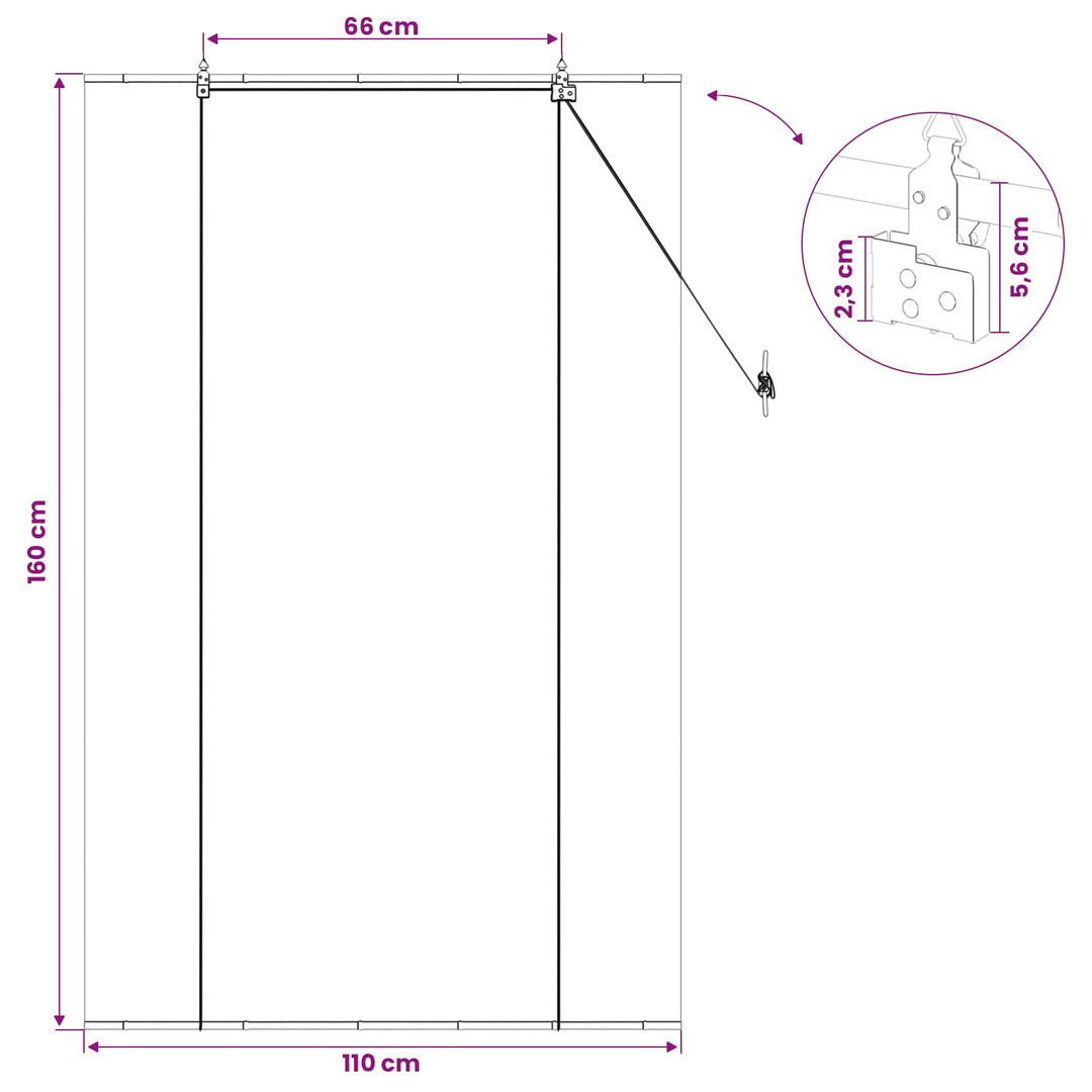 Rullegardin Naturfarvet 110 x 160 cm Bambus