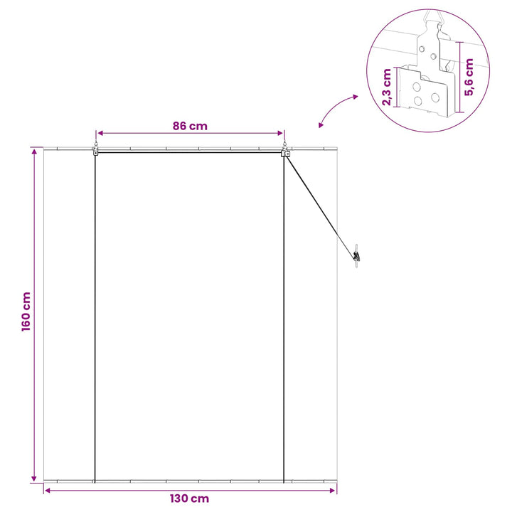 Rullegardin Naturfarvet 130 x 160 cm Bambus