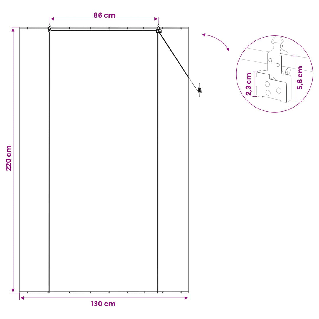 Rullegardin Naturfarvet 130 x 220 cm Bambus