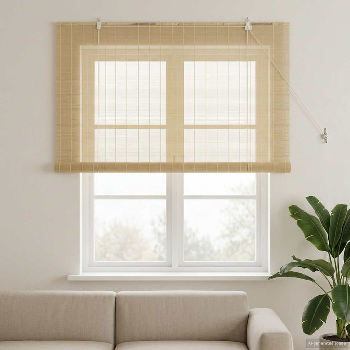 Rullegardin Naturfarvet 160 x 160 cm Bambus