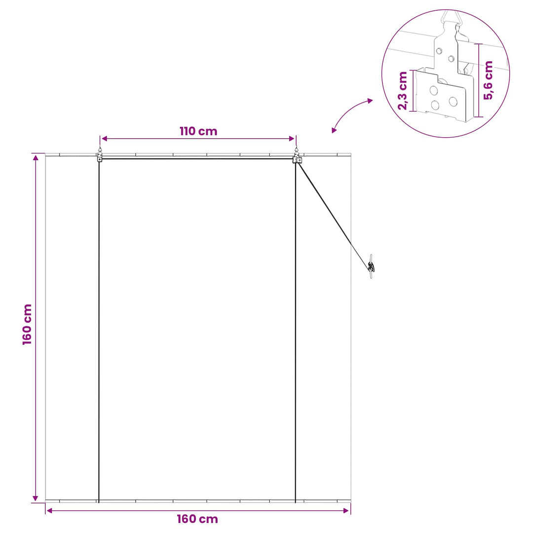 Rullegardin Naturfarvet 160 x 160 cm Bambus