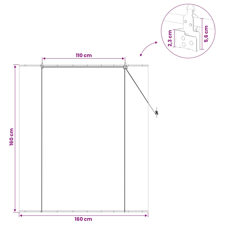 Rullegardin Naturfarvet 160 x 160 cm Bambus