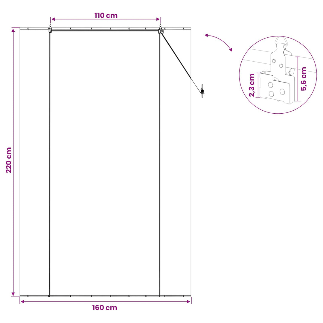 Rullegardin Naturfarvet 160 x 220 cm Bambus