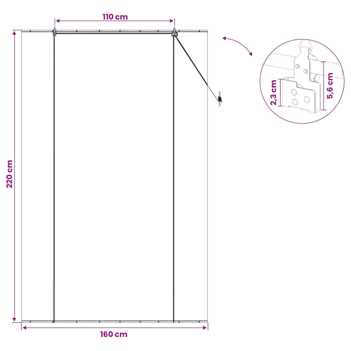 Rullegardin Naturfarvet 160 x 220 cm Bambus