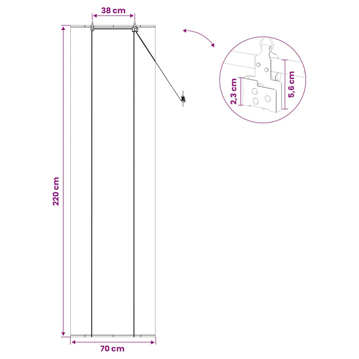 Rullegardin Brun 70 x 220 cm Bambus