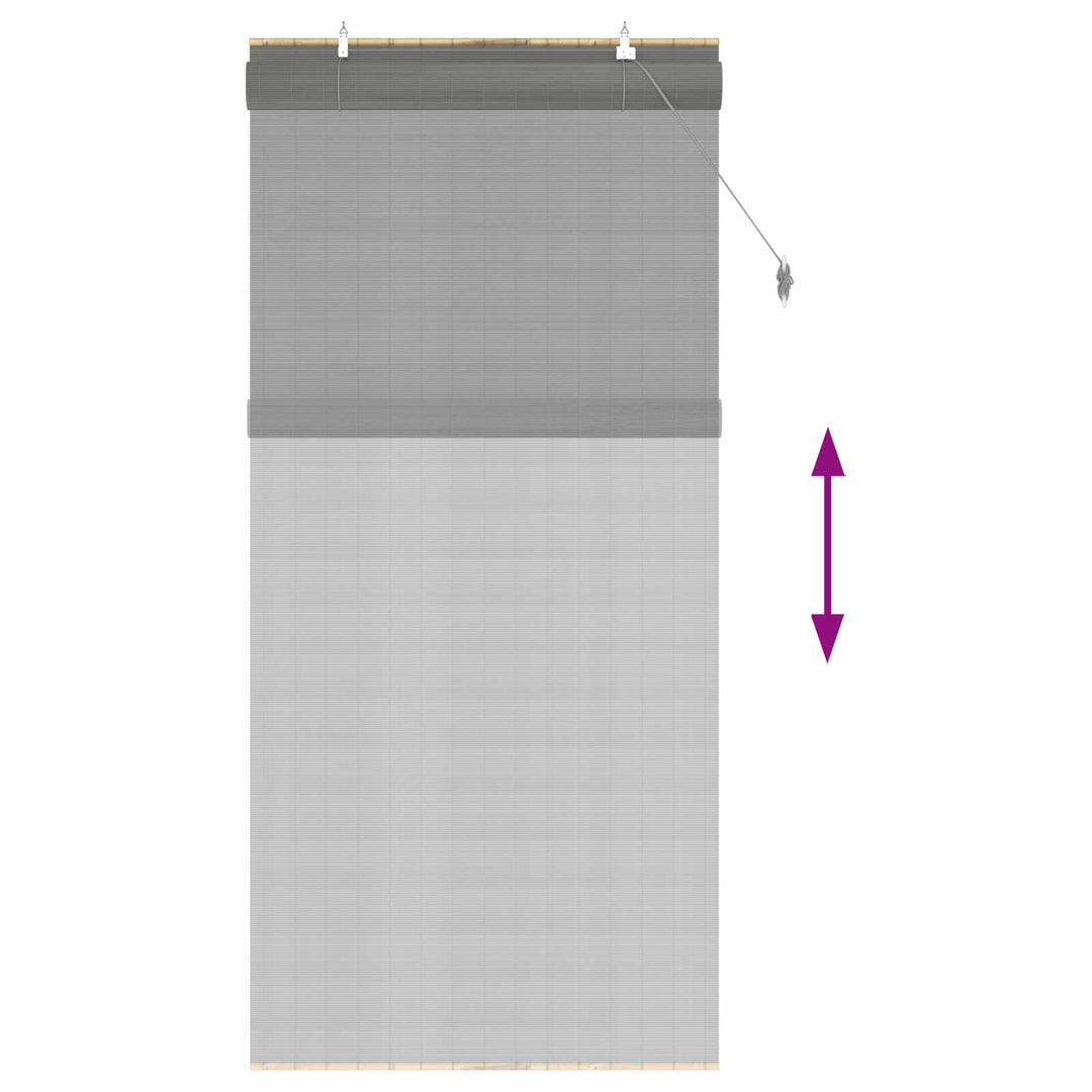 Rullegardin Grå 80 x 220 cm Bambus