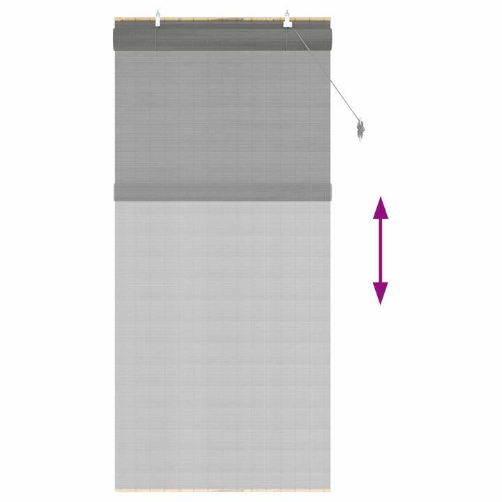 Rullegardin Grå 80 x 220 cm Bambus