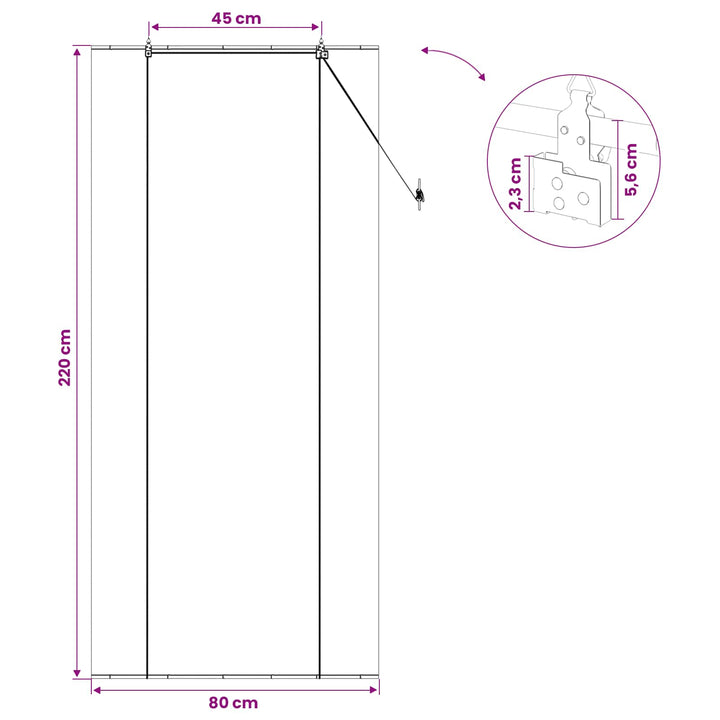 Rullegardin Grå 80 x 220 cm Bambus