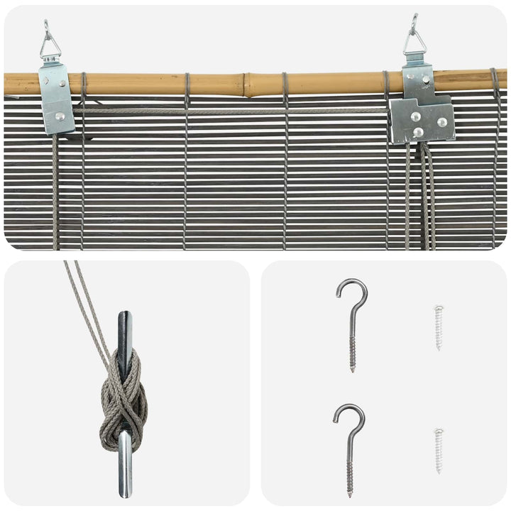 Rullegardin Grå 100 x 160 cm Bambus