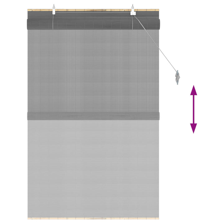 Rullegardin Grå 100 x 160 cm Bambus