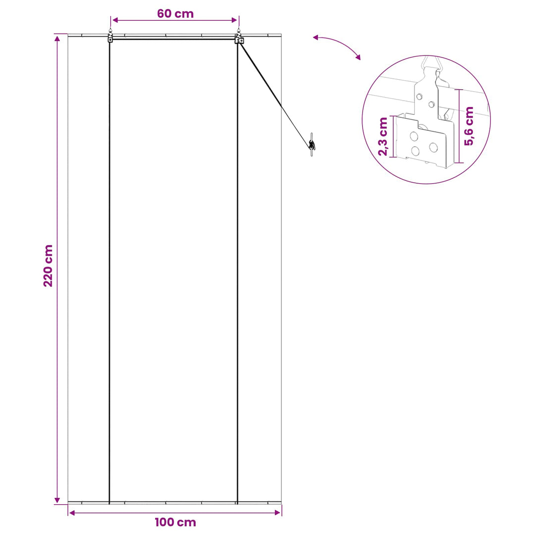 Rullegardin Grå 100 x 220 cm Bambus