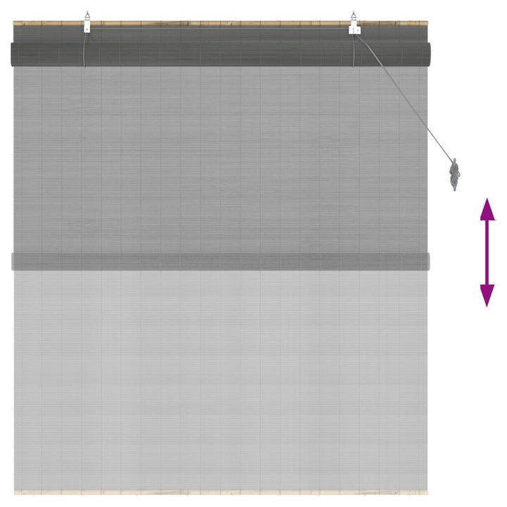 Rullegardin Grå 150 x 160 cm Bambus