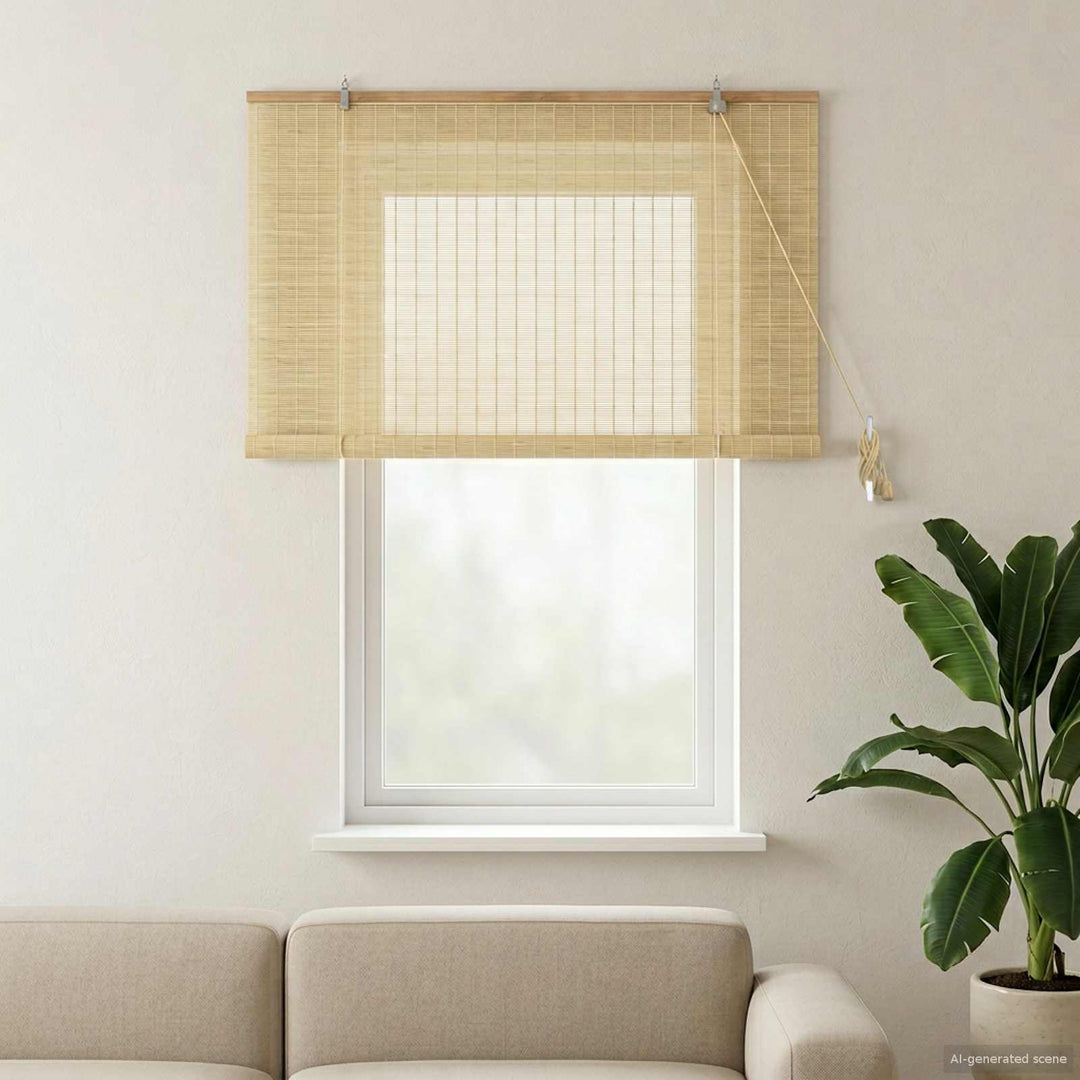 Rullegardin Naturfarvet 130 x 160 cm Bambus