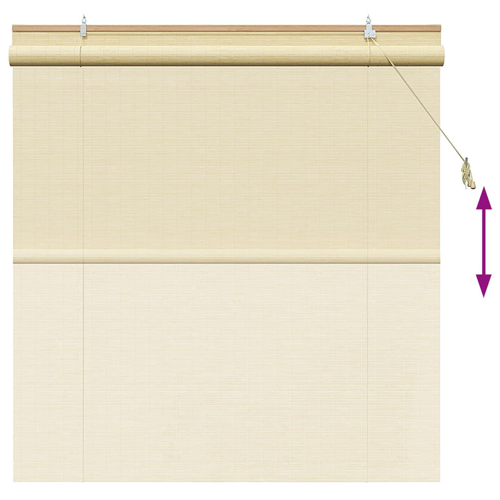 Rullegardin Naturfarvet 130 x 160 cm Bambus