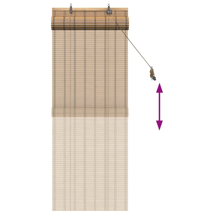 Rullegardin Naturlig og Brun 70 x 160 cm Bambus