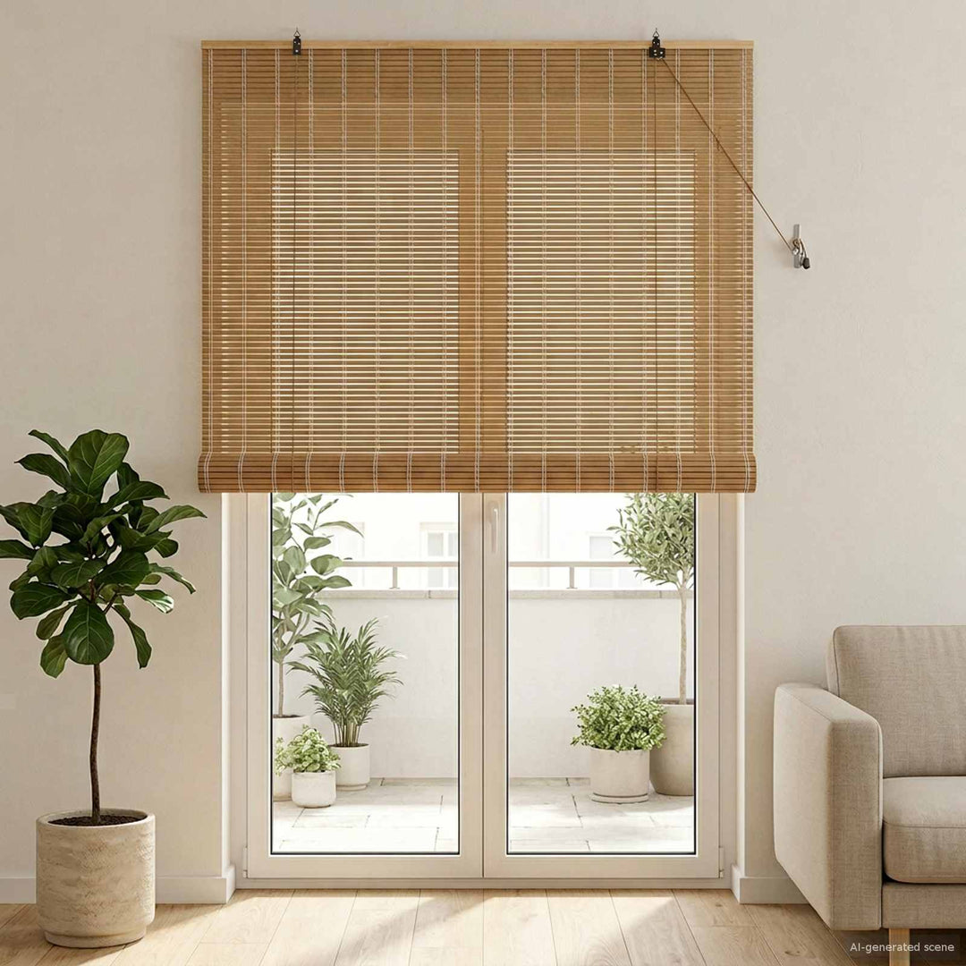 Rullegardin Naturlig og Brun 130 x 220 cm Bambus