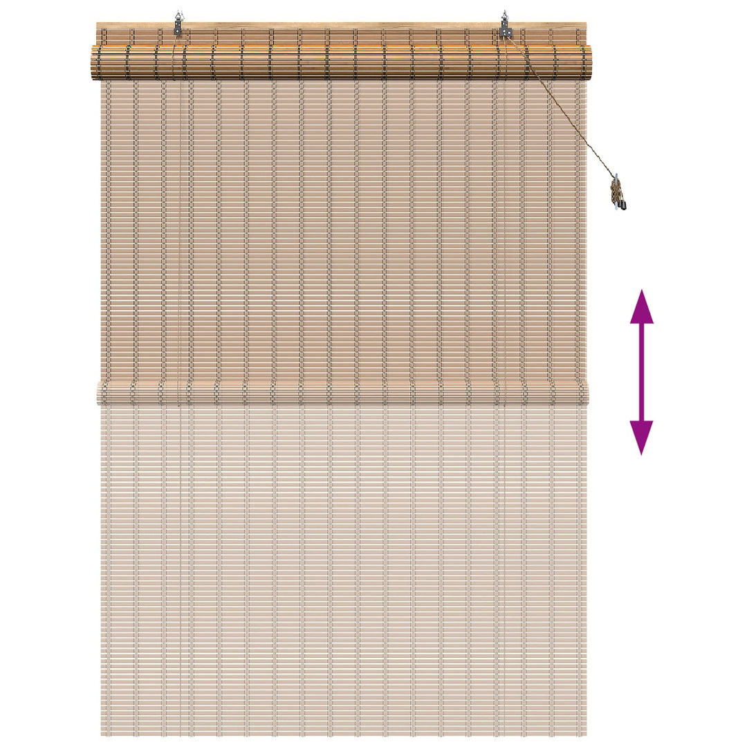 Rullegardin Naturlig og Brun 130 x 220 cm Bambus