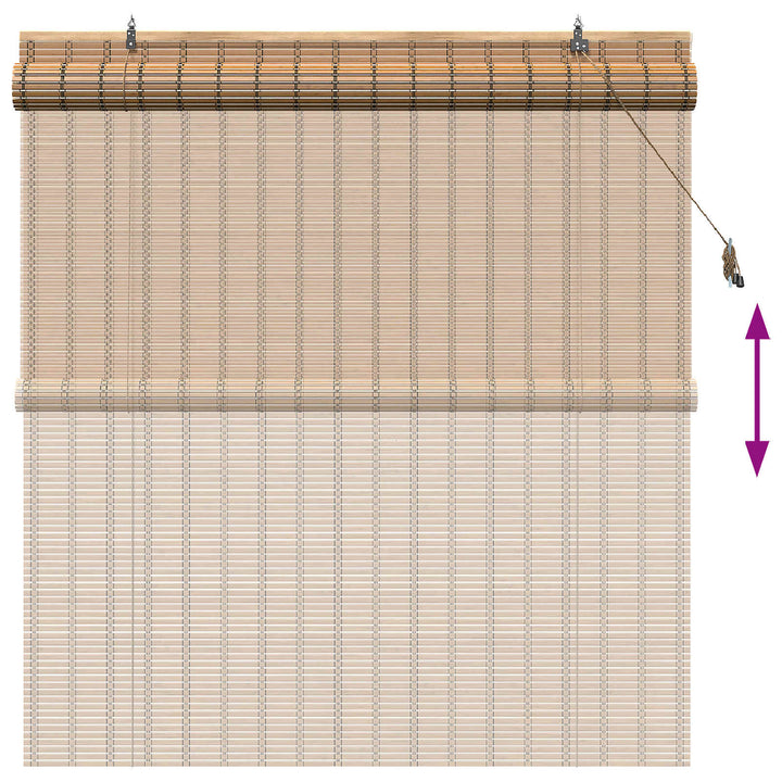 Rullegardin Naturlig og Brun 160 x 160 cm Bambus