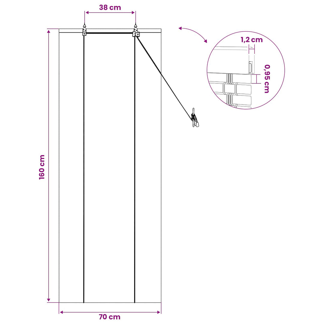 Rullegardin Brun 70 x 160 cm Bambus