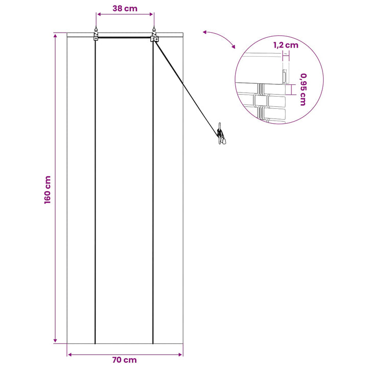 Rullegardin Brun 70 x 160 cm Bambus