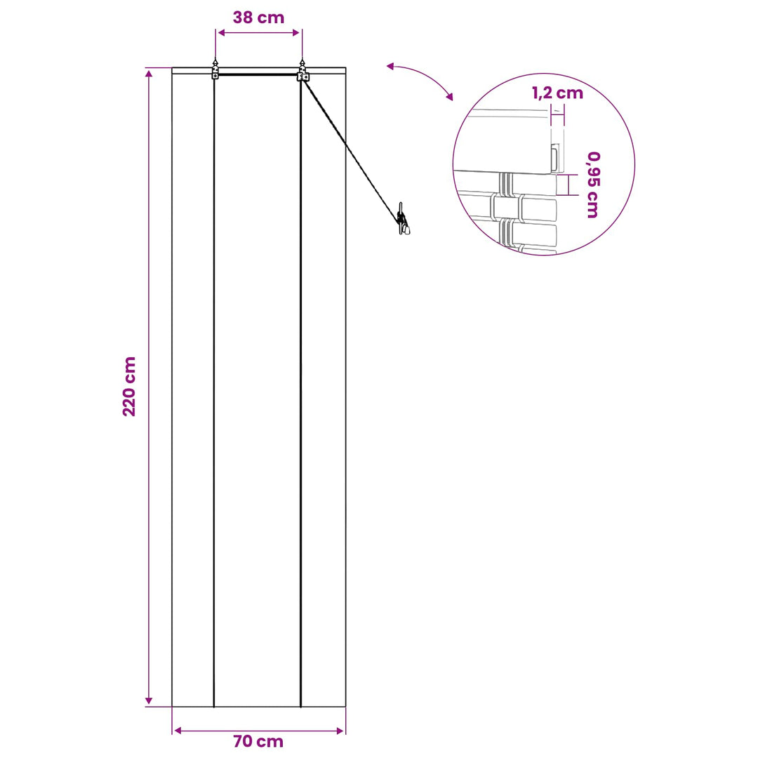Rullegardin Brun 70 x 220 cm Bambus