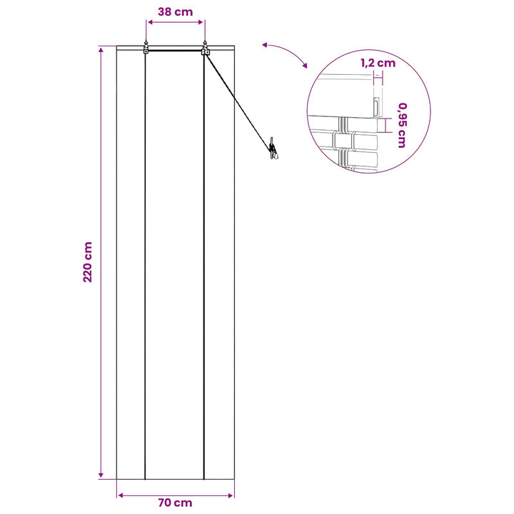 Rullegardin Brun 70 x 220 cm Bambus