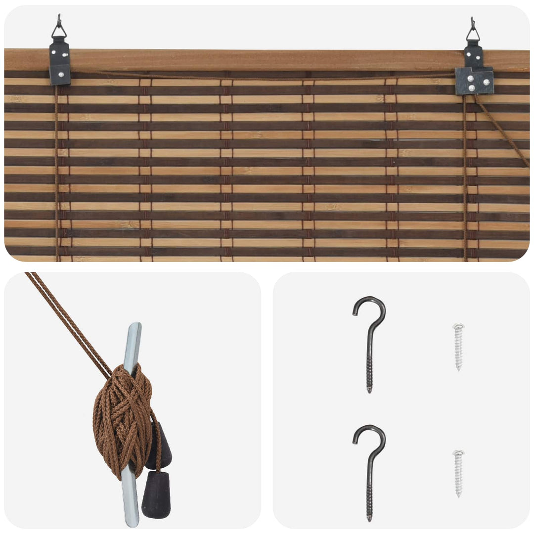 Rullegardin Brun 160 x 160 cm Bambus