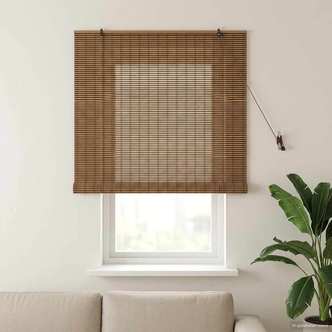 Rullegardin Brun 160 x 160 cm Bambus