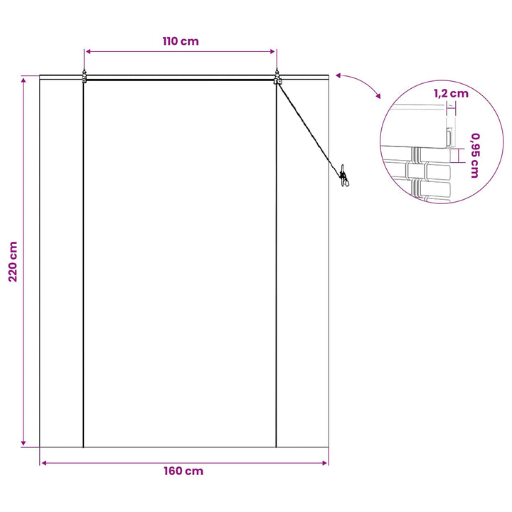 Rullegardin Brun 160 x 220 cm Bambus