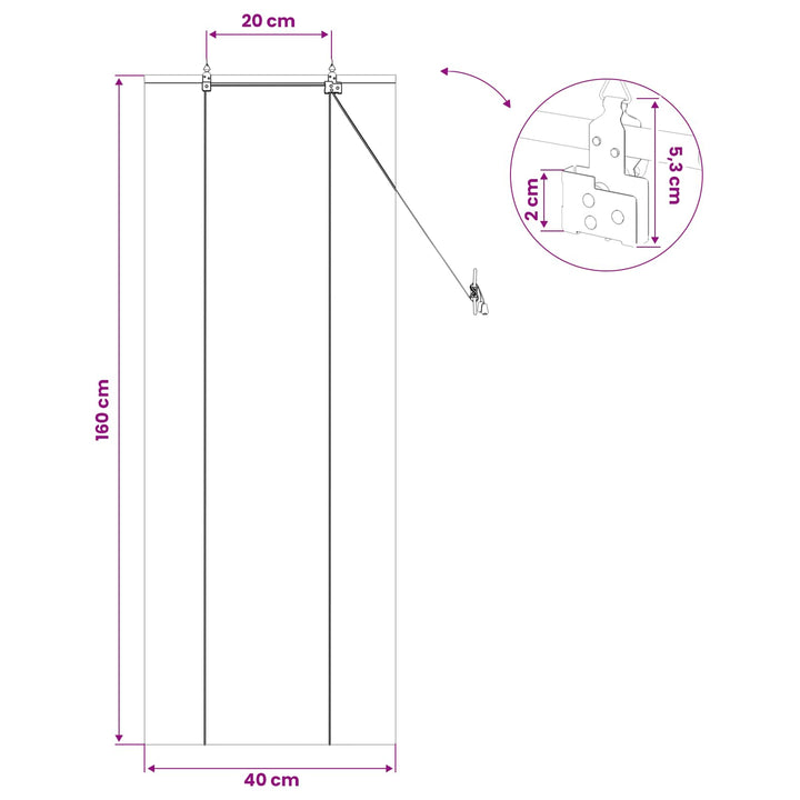 Rullegardin Brun 40 x 160 cm Bambus