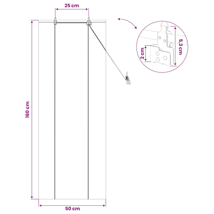Rullegardin Brun 50 x 160 cm Bambus
